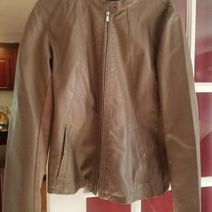 Express leather fall jacket